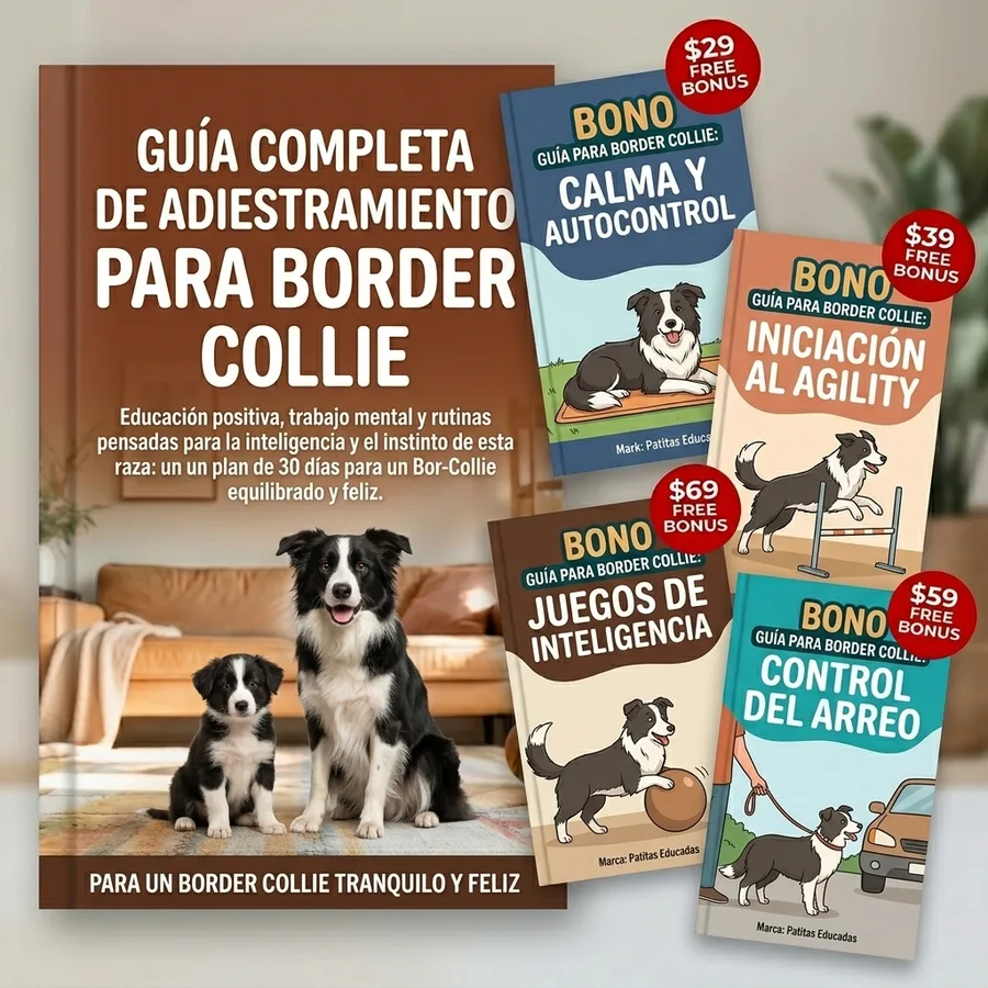 Guía Completa de Adiestramiento para Border Collie con sus bonos de regalo