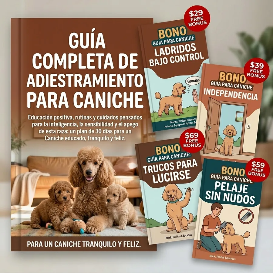Guía Completa de Adiestramiento para Caniche con sus bonos de regalo