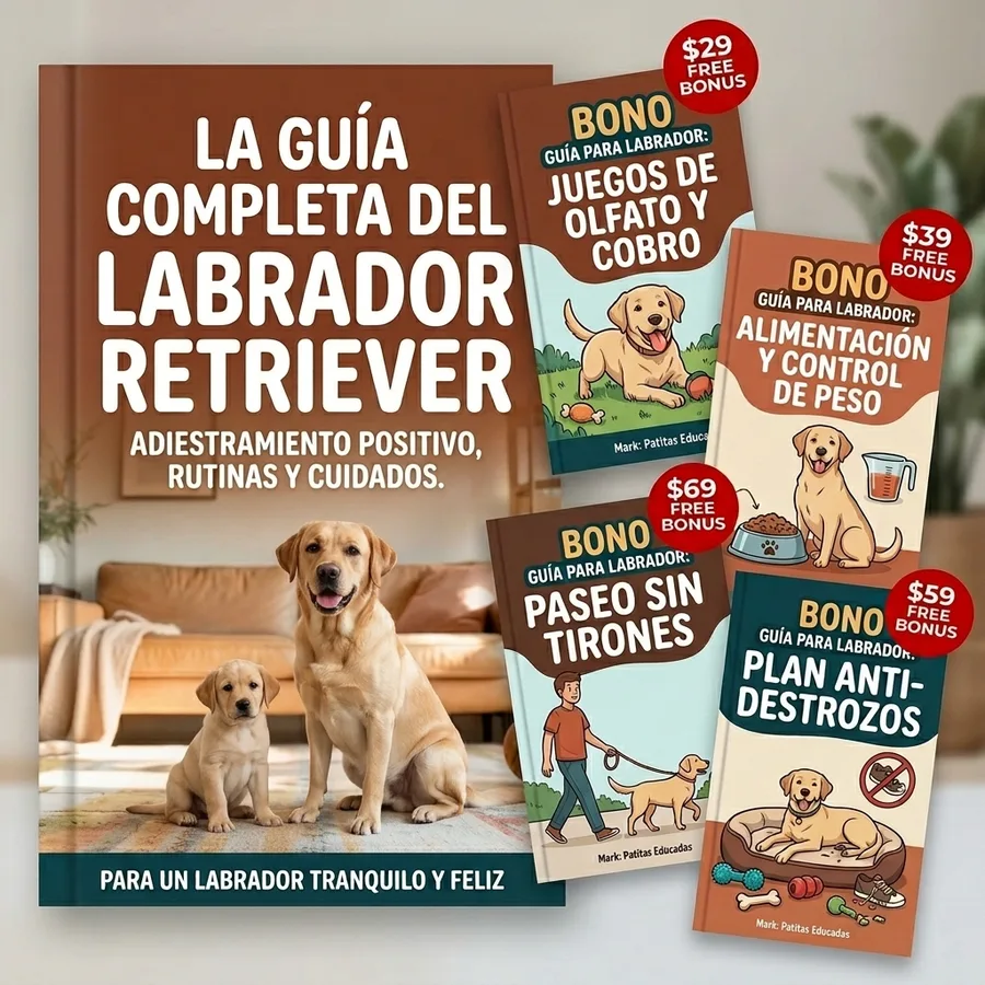Guía Completa de Adiestramiento para Labrador con sus bonos de regalo