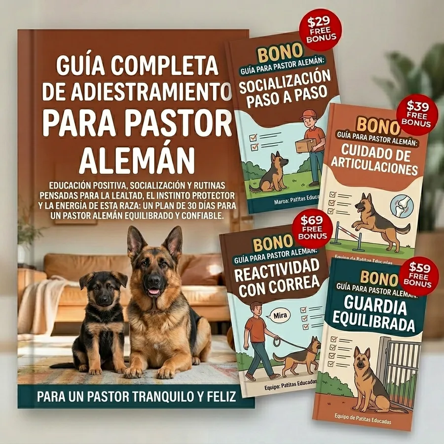 Guía Completa de Adiestramiento para Pastor Alemán con sus bonos de regalo